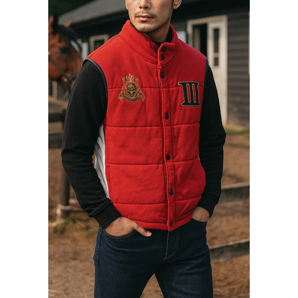 Polo by Ralph Lauren Other - Polo Ralph Lauren Vest Italia Italy Snap Front Puffer Challenge Cup Men's Large